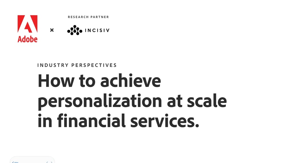 How to achieve personalization at scale in financial services