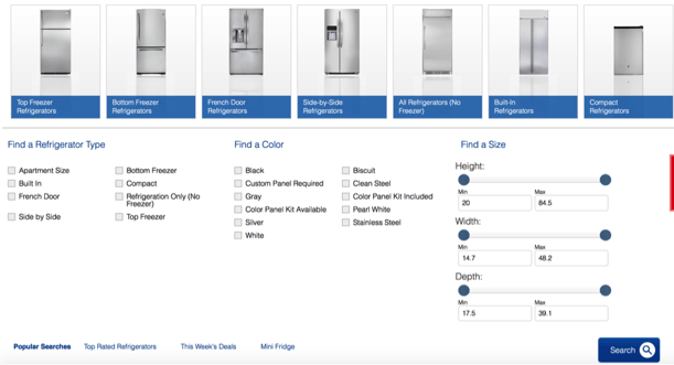 Appliance specifications